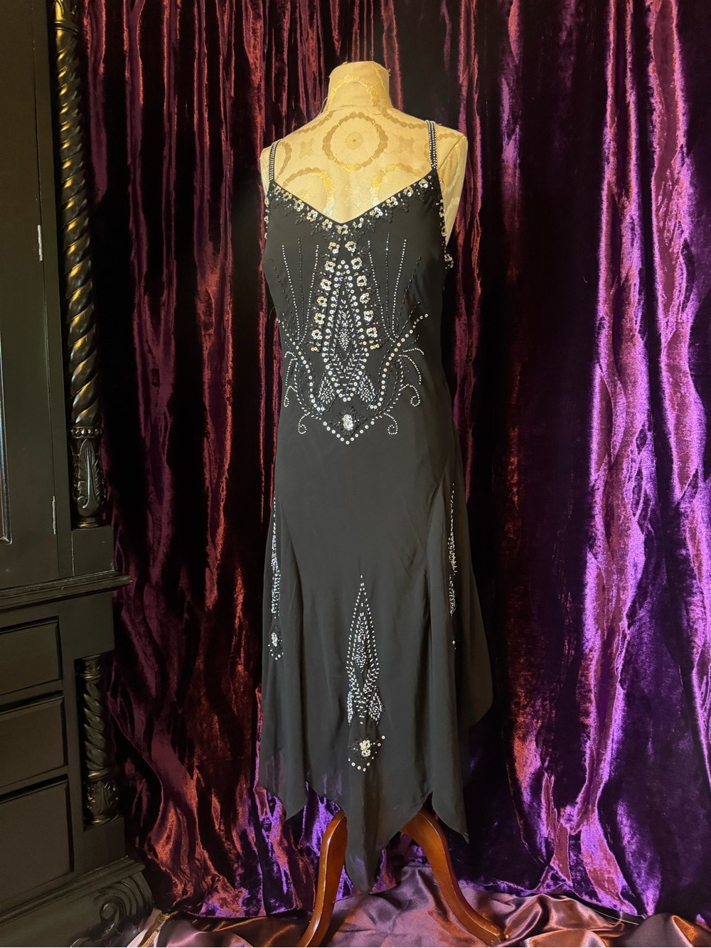 Beautiful Beaded Black Dress